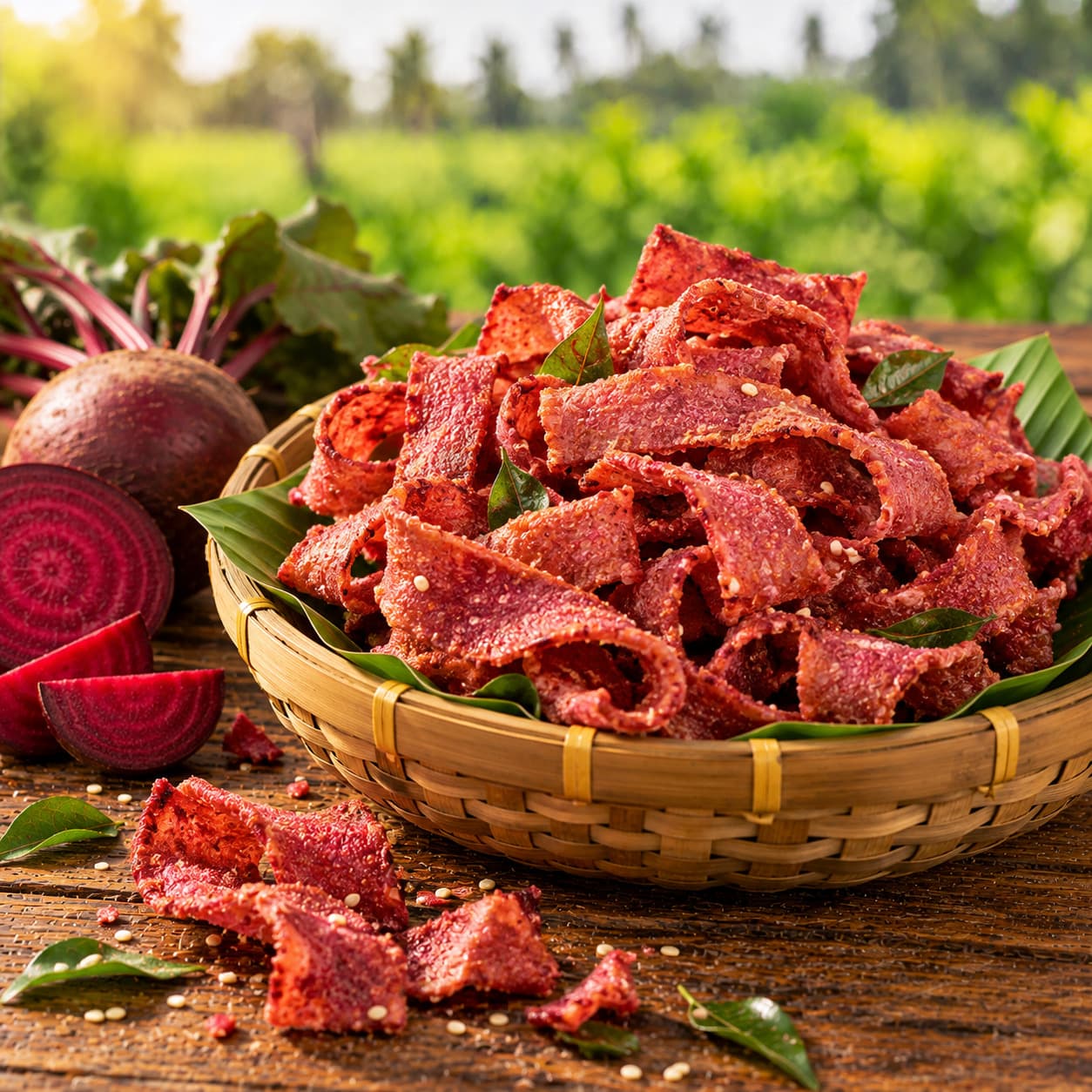 Beetroot Ribbon Pakoda